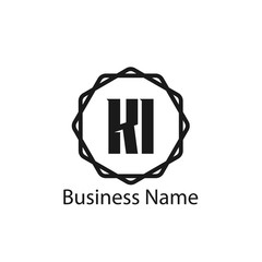 Initial Letter KI Logo Template Design