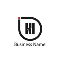 Initial Letter KI Logo Template Design