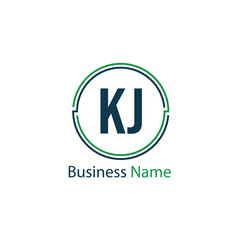 Initial Letter KJ Logo Template Design