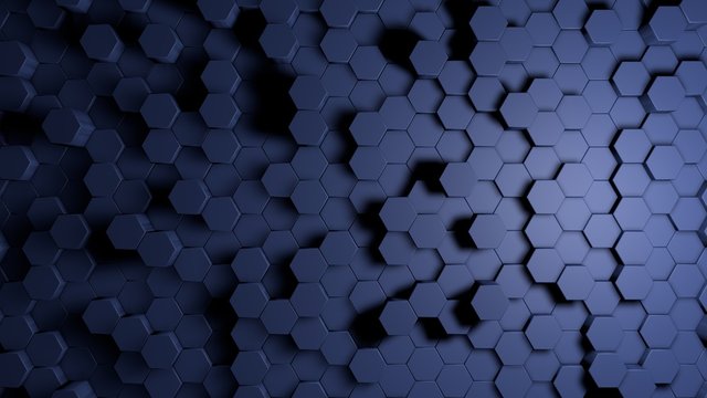Abstraktes blaues Wabenmuster Hintergrund 