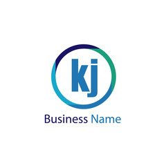 Initial Letter KJ Logo Template Design