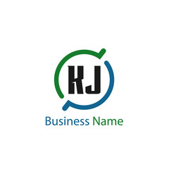 Initial Letter KJ Logo Template Design