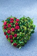 Funeral wreath isolated