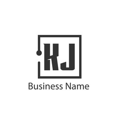 Initial Letter KJ Logo Template Design