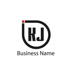Initial Letter KJ Logo Template Design