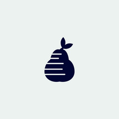 pear icon, vector illustration. flat icon.