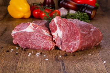 Raw pork meat