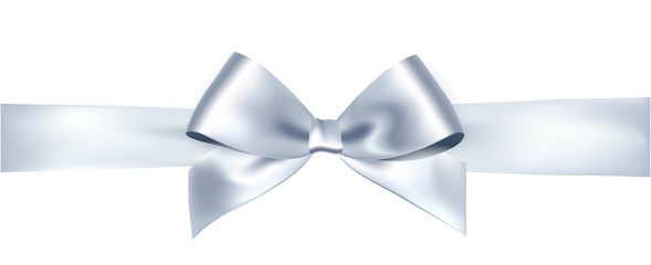 Vector bow and ribbon.