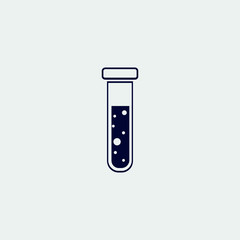 test glass icon, vector illustration. flat icon.