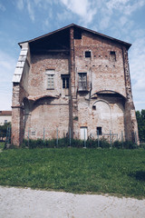 Fototapeta premium Historical medieval castle in Melegnano, Milan, Lombardy - Italy
