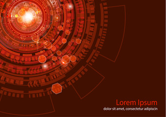 Obraz premium Vector abstract background, design, technology communication, concept, digital business. Template for presentation. Vector illustration