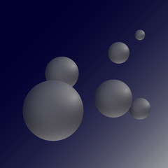 Abstract background brushed metal sphere in the air