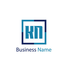 Initial Letter KN Logo Template Design