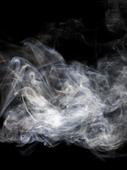 Smoke on black background