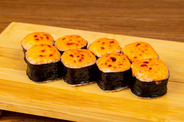 Delicious fried salmon rolls