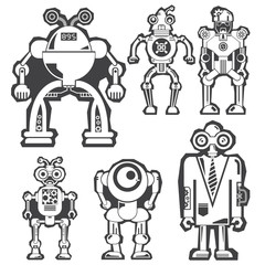 robot, monster sticker design