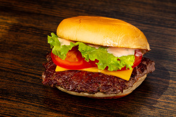 Tasty hot burger
