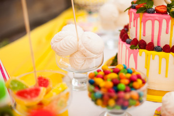 Candy bar on children's birthday party