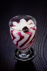 Delicious blackberry ice cream