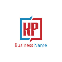 Initial Letter KP Logo Template Design
