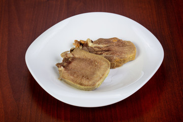 Boiled pork tongue
