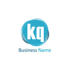 Initial Letter KQ Logo Template Design