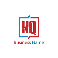 Initial Letter KQ Logo Template Design
