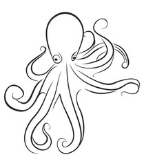Набросок большого осьминога.
