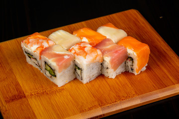 Japanese roll Rainbow