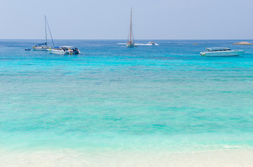 Beautiful sea in Similan Islands National Park Thailand.