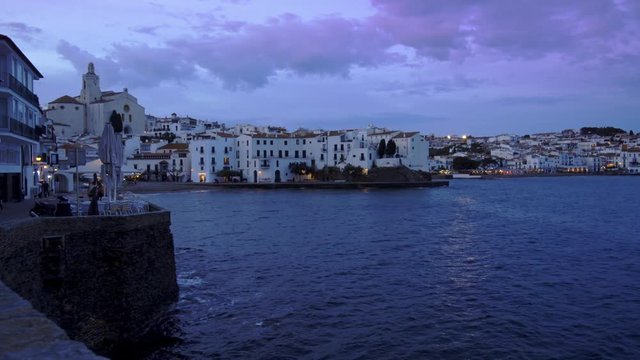 Beautiful view of Cadaques village at evening, Spain
