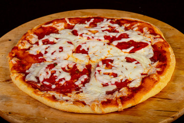 Pizza with salami