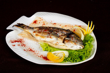 Grilled dorada fish