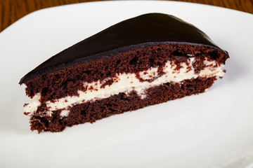 Chocolate cake slice