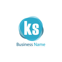 Initial Letter KS Logo Template Design
