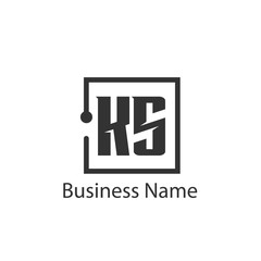Initial Letter KS Logo Template Design