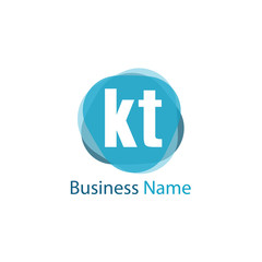Initial Letter KT Logo Template Design