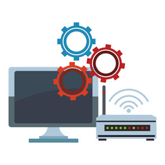 Computer with wifi and gears