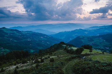 Naklejka premium Hills and mountains of Western Serbia
