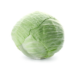 Obraz premium Fresh green cabbage head, healthy eating and organic produce