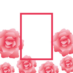 floral blank card frame