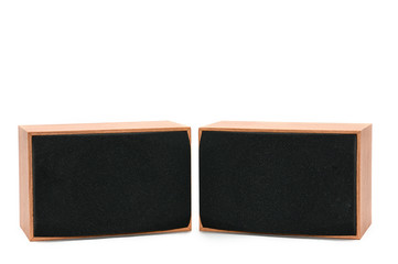 Acoustic system on isolated background
