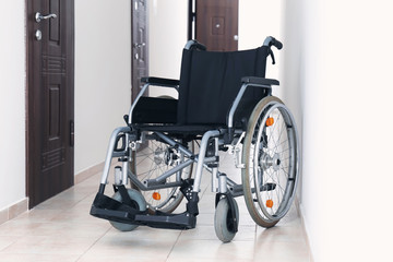 Fototapeta premium Empty modern wheelchair indoors