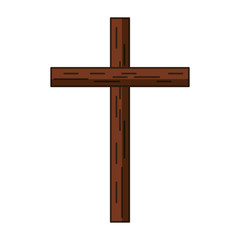 Christian wooden cross symbol