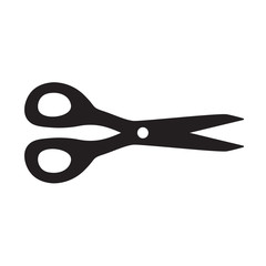 black scissors icon- vector illustration