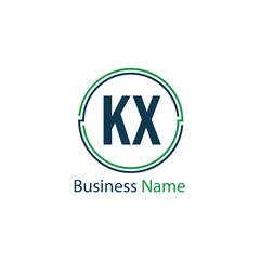 Naklejka premium Initial Letter KX Logo Template Design