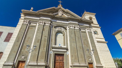 Duomo di San Pancrazio Martire in beautiful town of Albano Laziale timelapse hyperlapse, Italy