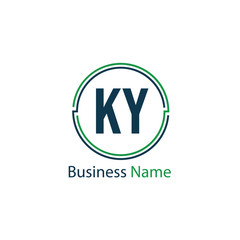 Initial Letter KY Logo Template Design