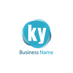 Initial Letter KY Logo Template Design
