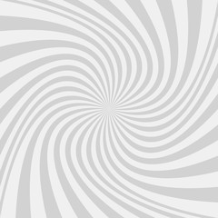 Light grey abstract spiral design background - vector graphic design from twisted rays